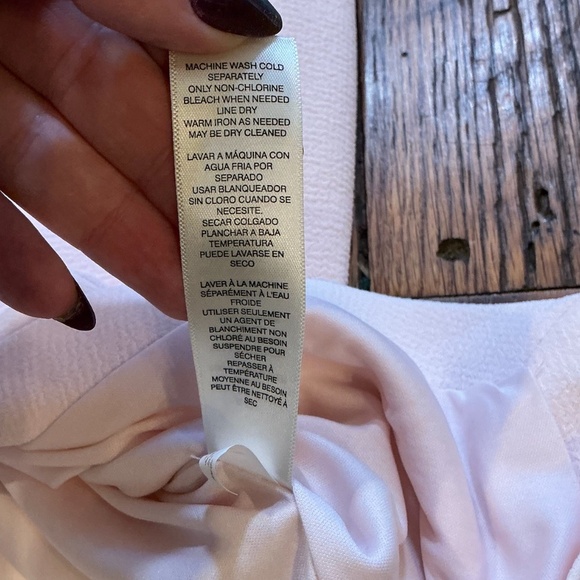 White House Black Market Blush Pink Belted Sheath Dress Size 4 - Picture 11 of 12